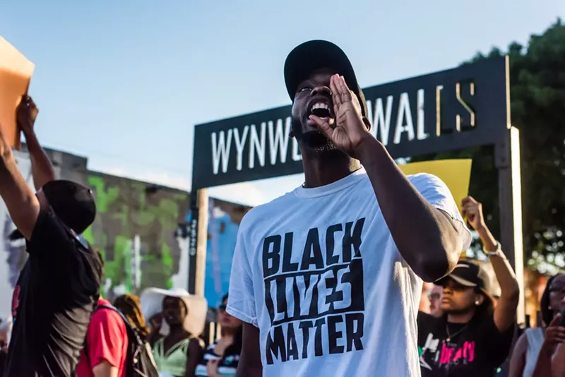 Image: Black Lives Matter protesters in Miami.