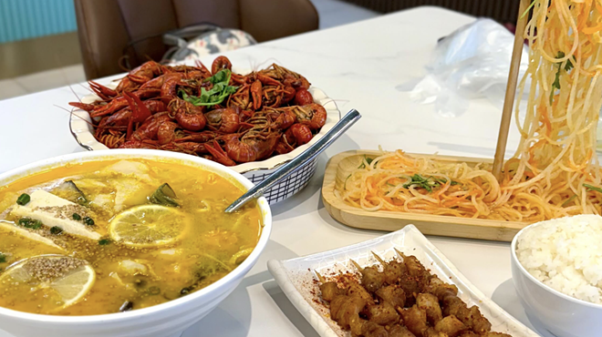 chinese food on table
