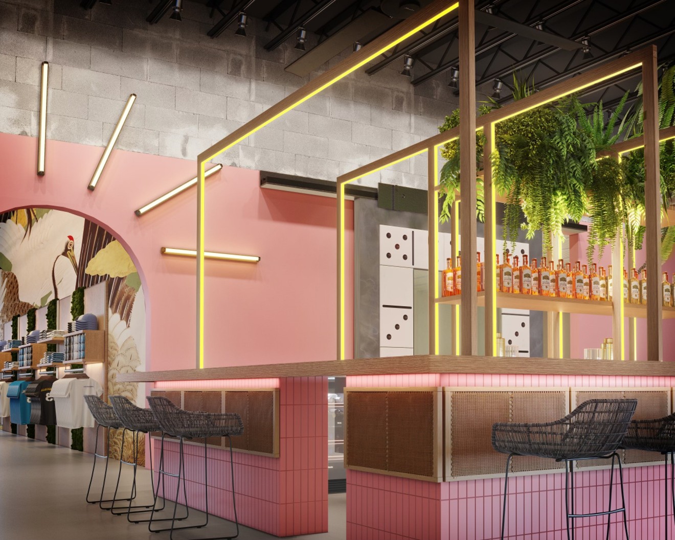 Artist rendering of Tropical Distillers' new space.