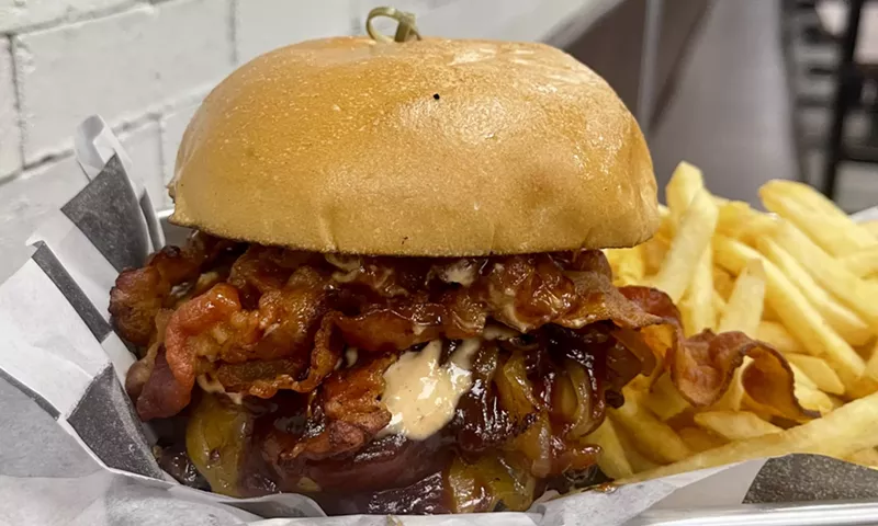 Image: a burger