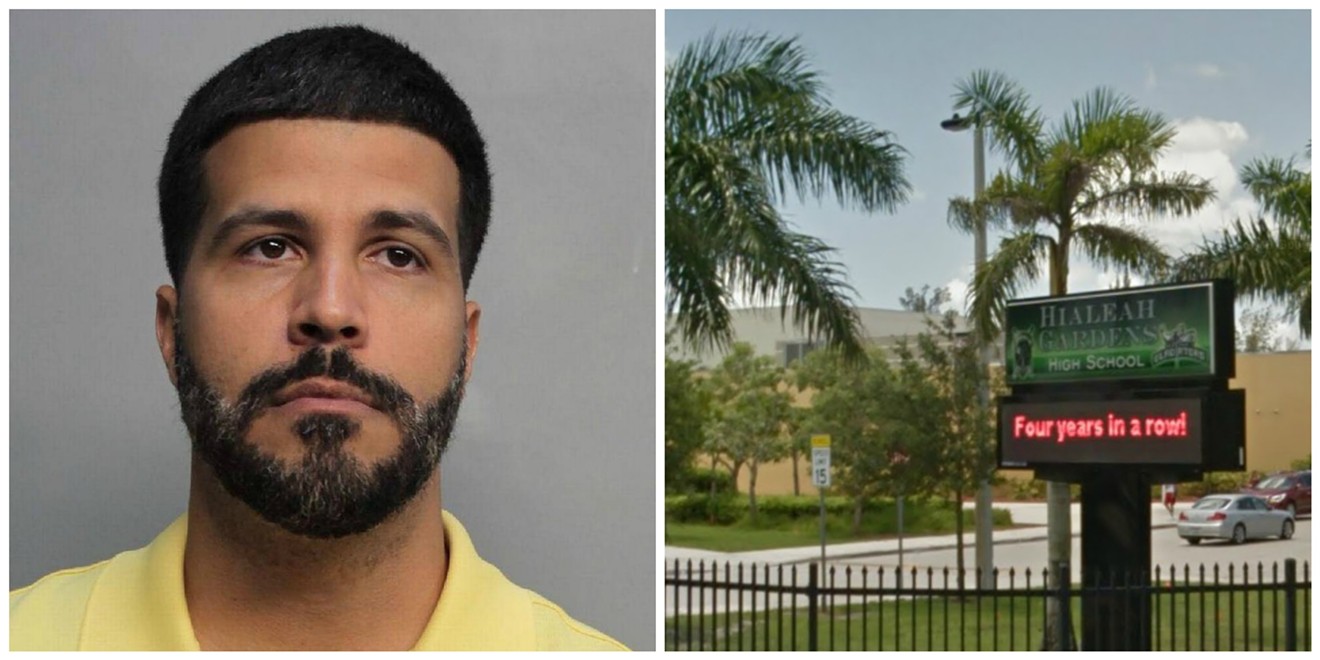 Two former students are suing the school district after they say they were sexually harassed by Javier Cuenca (left), a former basketball coach at Hialeah Gardens High School.
