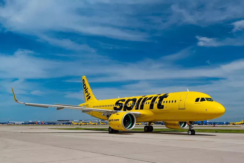 Image: Spirit Airlines plane on a tarmac