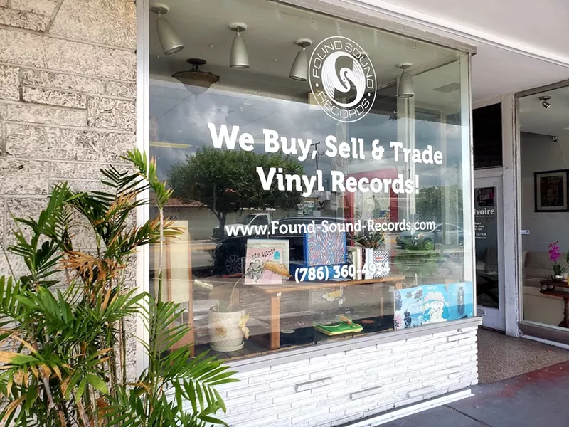 Image: Found Sound Records sells used vinyl in North Miami.