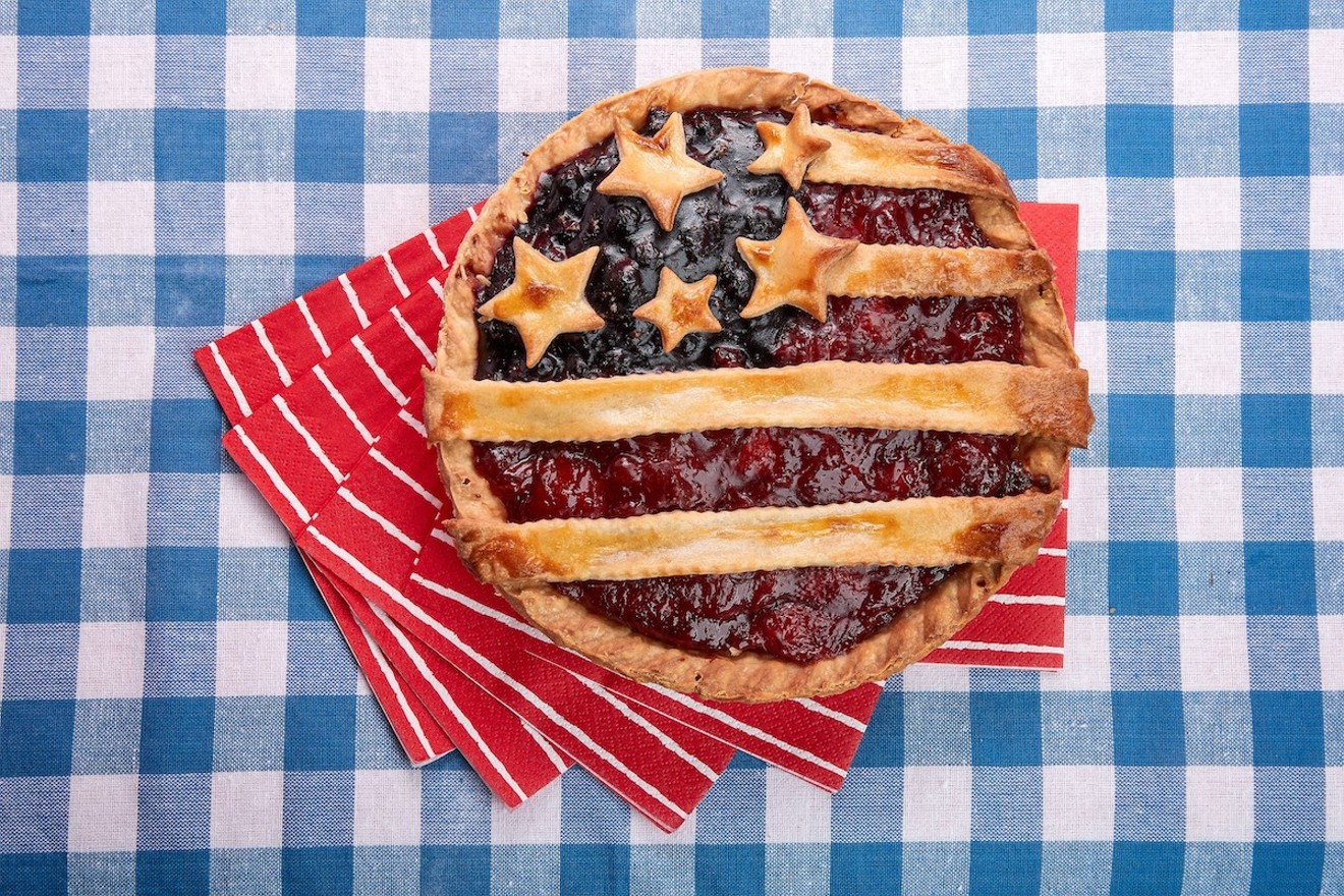 Celebrate the Fourth of July with Fireman Derek's Flag Pie.