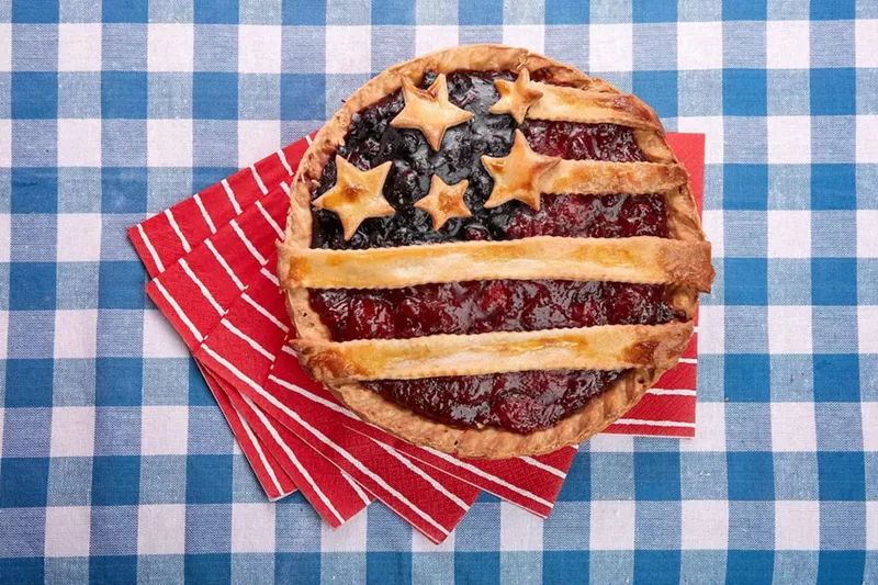 Image: Celebrate the Fourth of July with Fireman Derek's Flag Pie.