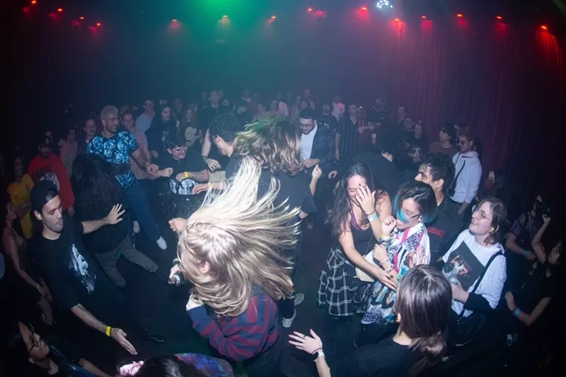Image: The crowd moshing at Freaky Friday's event at the Sandbox