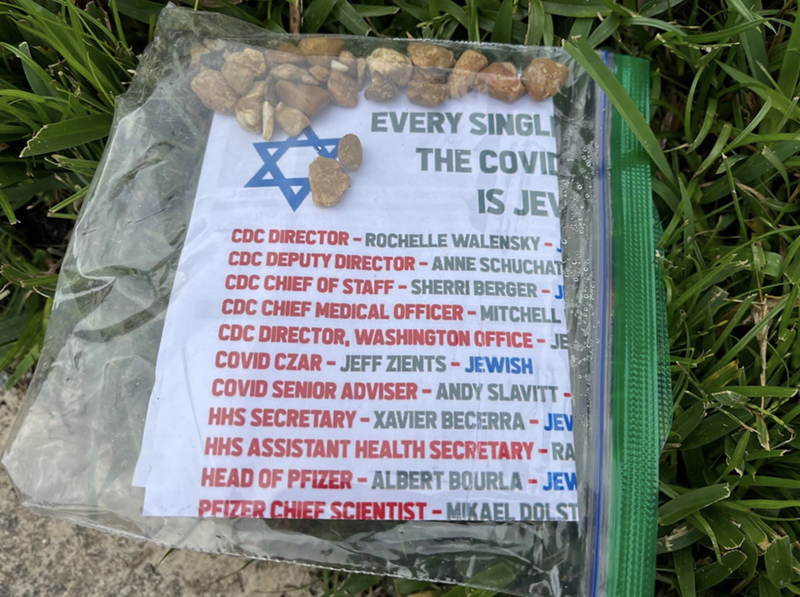 Image: Hundreds of anti-Semitic fliers were dropped around Miami Beach over the weekend.