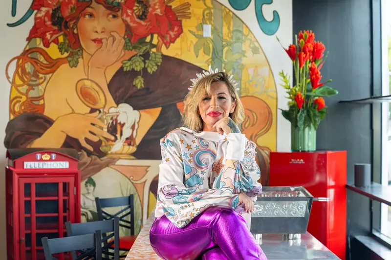 Image: Chef and restaurateur Olivia Ostrow seated in the newly opened Ostrow Brasserie.