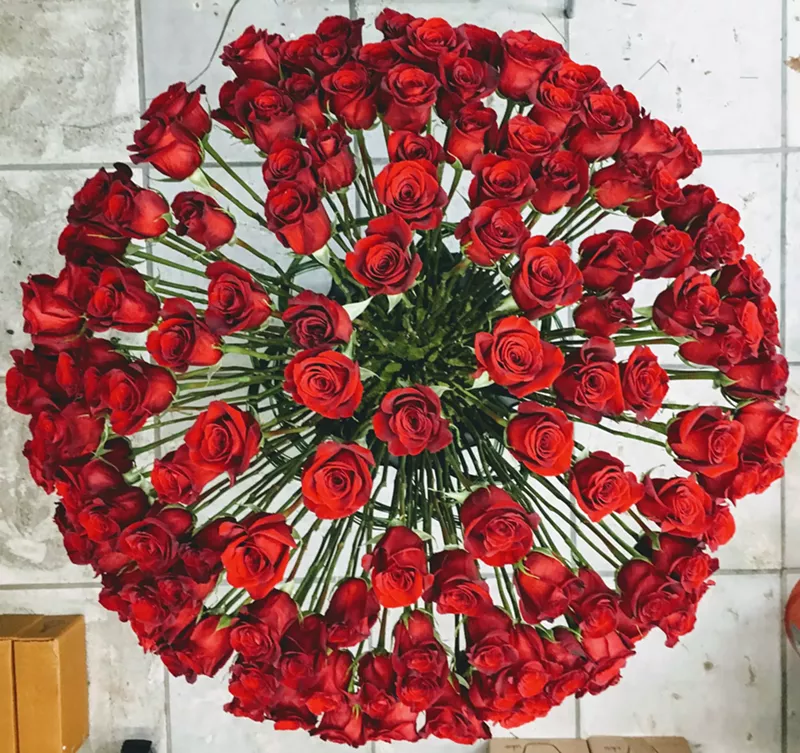 Image: Romantic, elegant roses with a modern, French twist.