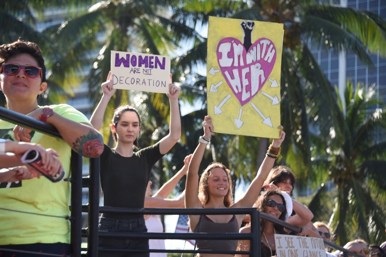 Participants at Miami's Women's March in 2017.