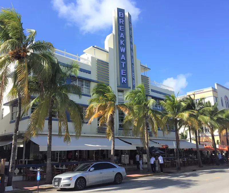 Image: Hotel Breakwater South Beach on Ocean Drive.