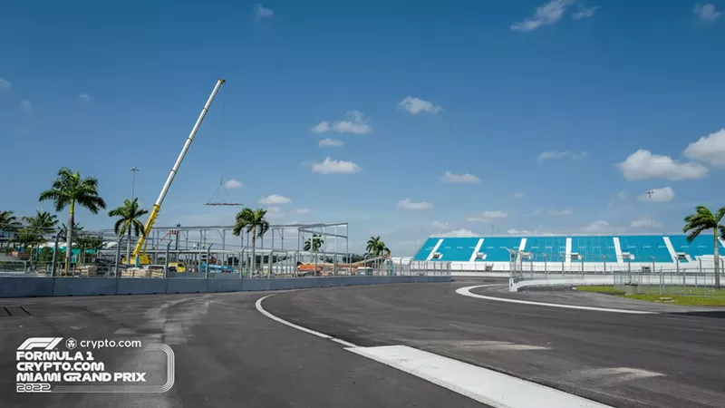 Image: Miami Grand Prix track preview at Hard Rock Stadium in Miami Gardens
