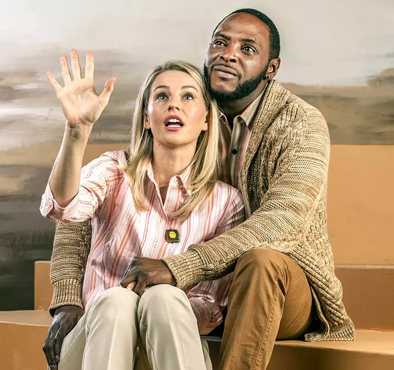 Image: Betsy Graver and Jovon Jacobs in Informed Consent at GableStage.