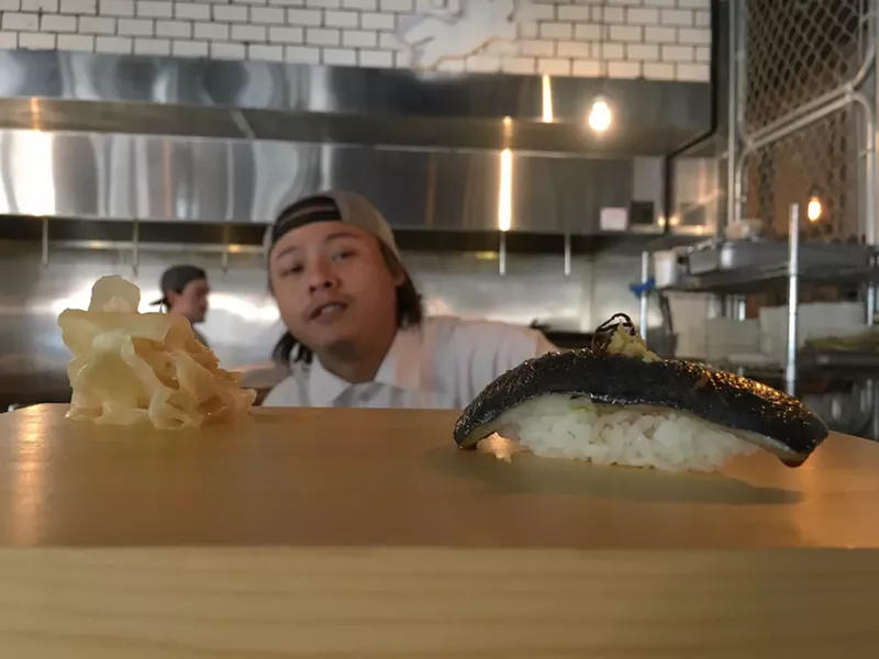 Image: Sardine sushi.