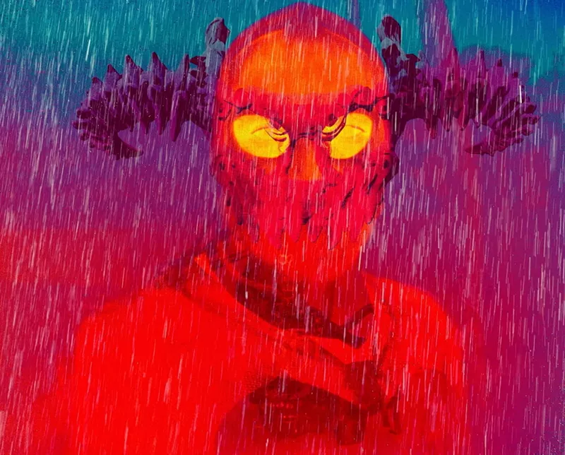 Image: An infrared still from Harmoni Korine's movie Aggro Dr1ft