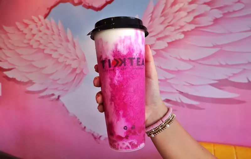 Image: The Red Dragon bubble tea is a favorite menu item at TikTea in Kendall.