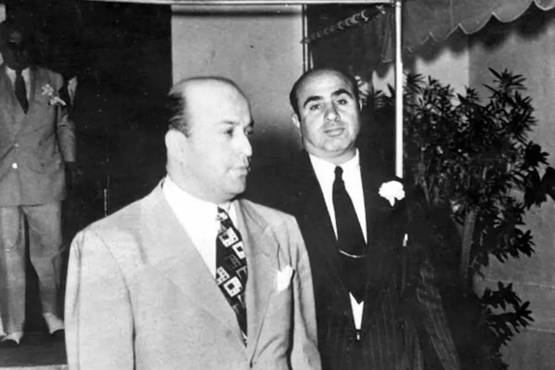 Image: Al Capone (right) in Miami Beach.