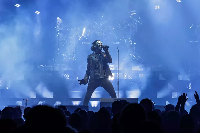 Image: Ghost frontman Tobias Forge on stage in Miami