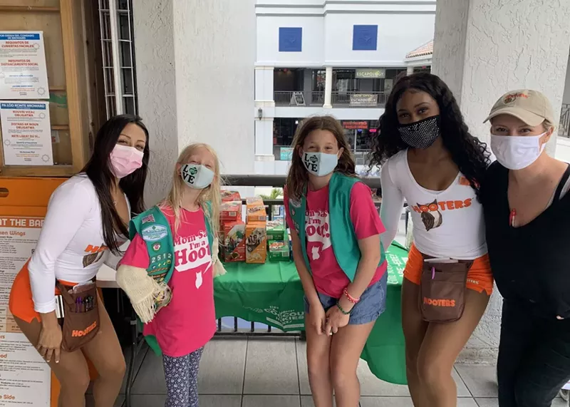 Image: The Girl Scouts and Hooters have teamed up to sell cookies.
