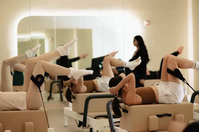 Image: Glow Pilates Reformer is located at 349 Aragon Avenue in Coral Gables.