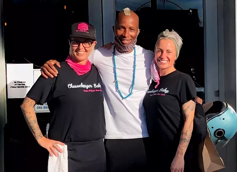Image: From left: Stephanie Vitori, Granville Adams, and Gabrie Vitori.