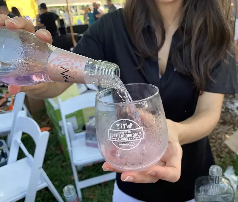 Image: Guests enjoy wine pours at the Greater Fort Lauderdale Food & Wine Festival.