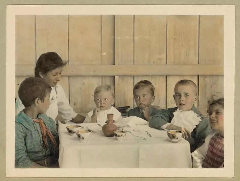 Image: Once upon a time, people used to gather around the table for meals.