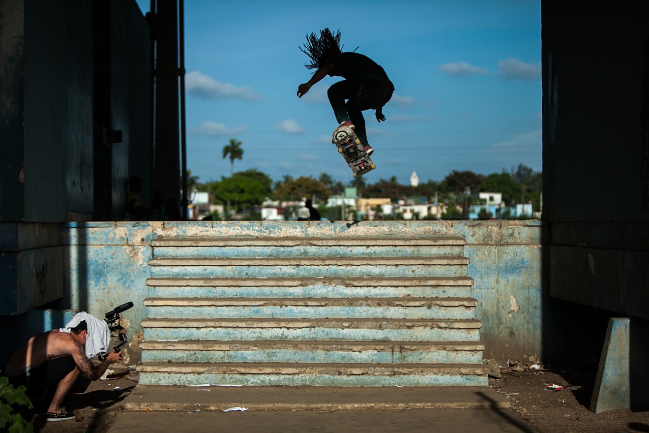 Yohany "Mamerto" Pérez skateboards in Cuba.