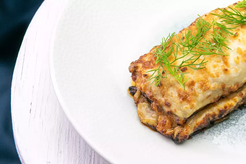 Image: Moussaka at Heaven Mykonos in CityPlace Doral.
