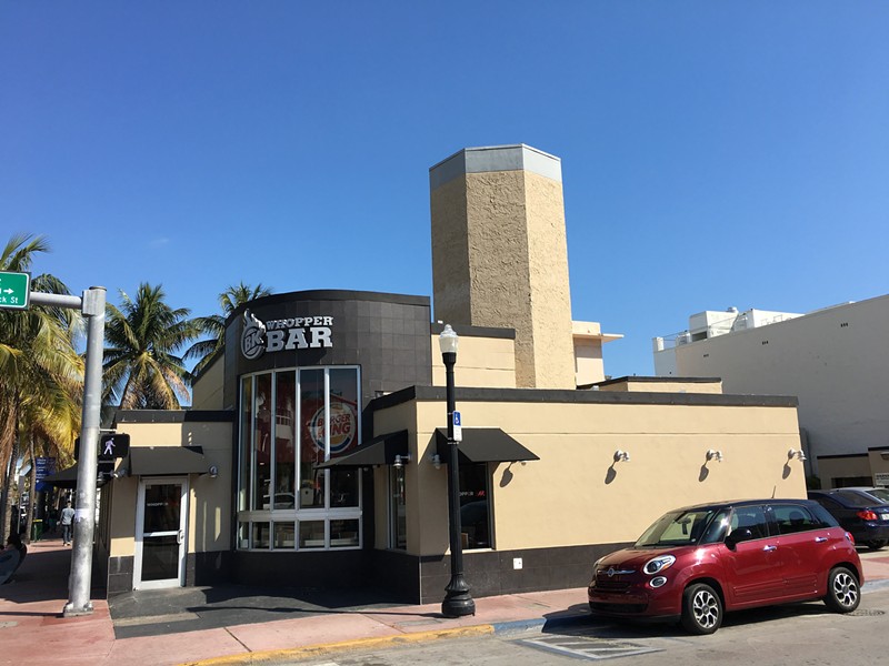 The Burger King Whopper Bar in South Beach