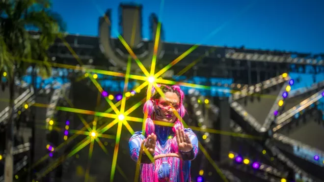 Woman at Ultra Music Festival in Miami
