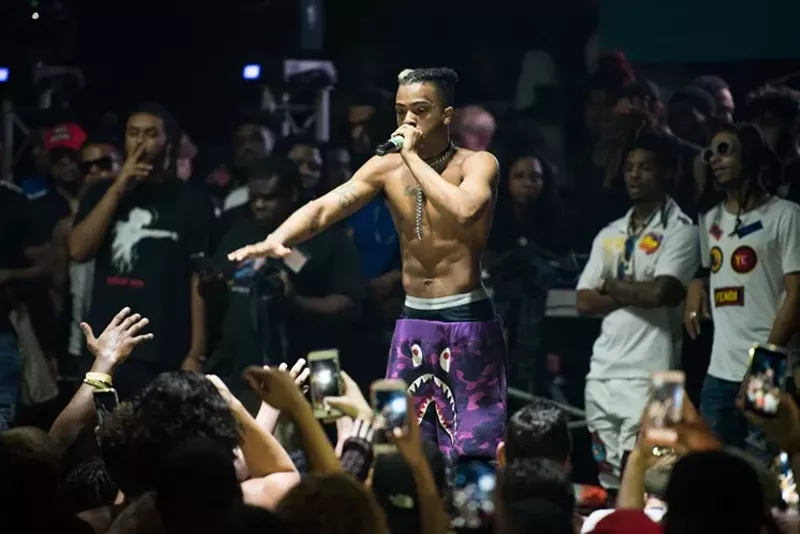 Image: XXXTentacion performing at Club Cinema in Pompano Beach last year.