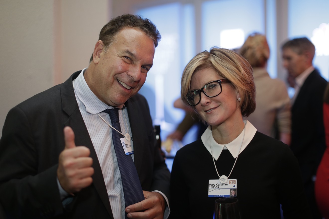 Jeff Greene with JP Morgan Asset Management CEO Mary Callahan Erdoes.