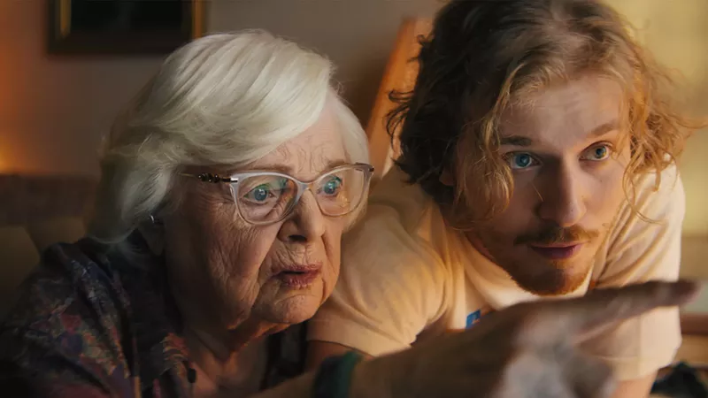 Image: A still of June Squib and Fred Hechinger in Thelma