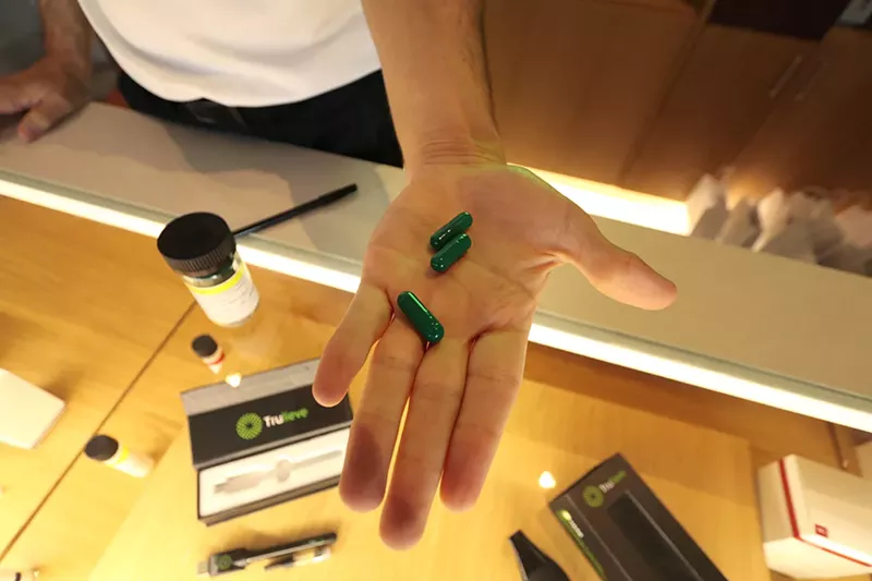 Image: Marijuana pills at Trulieve, Miami's first storefront dispensary.