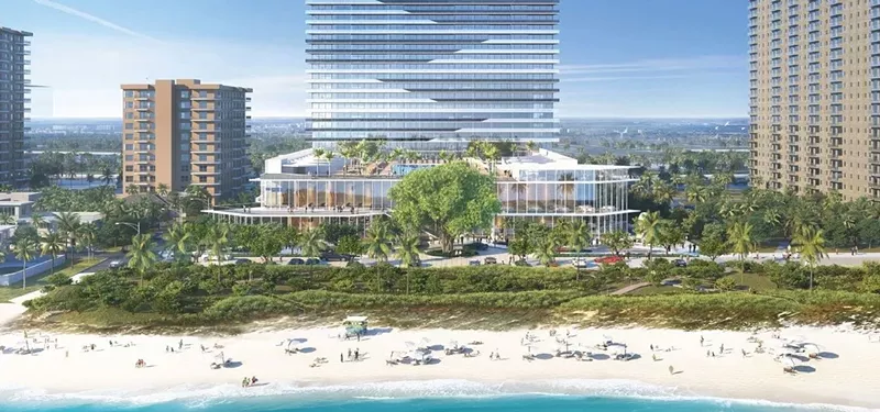 Image: A rendering of the Related Group's 30-story condominium that overlooks the beach.