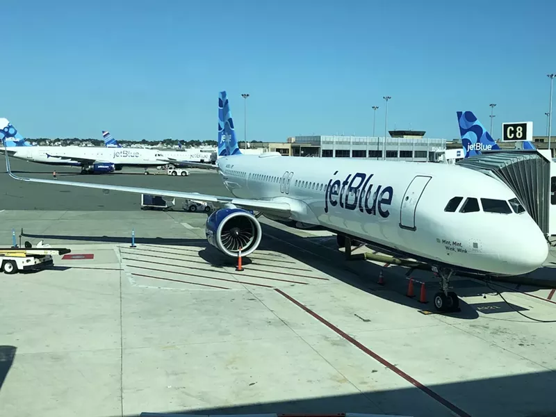 Image: A JetBlue plane.
