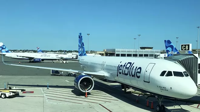 A JetBlue plane.