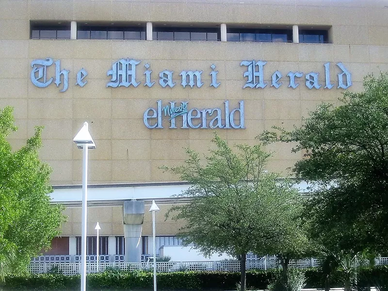 Image: The former Miami Herald building on Biscayne Bay.