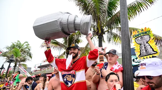 The Florida Panthers party with the 2025 Stanley Cup