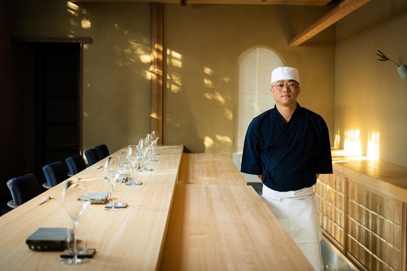 Chef Shingo Akikuni, pictured here, will have some company behind his sushi bar this month.
