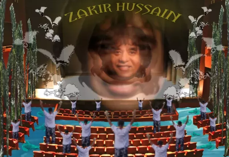 Image: An image of me worshiping at the Church of Zakir, created by AholSniffsGlue during our interview.