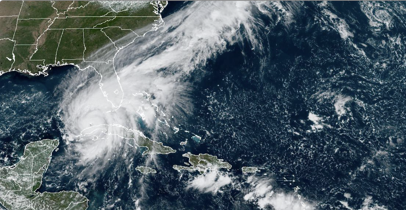 Hurricane Ian rapidly strengthens on September 27, 2022 before approaching Florida.