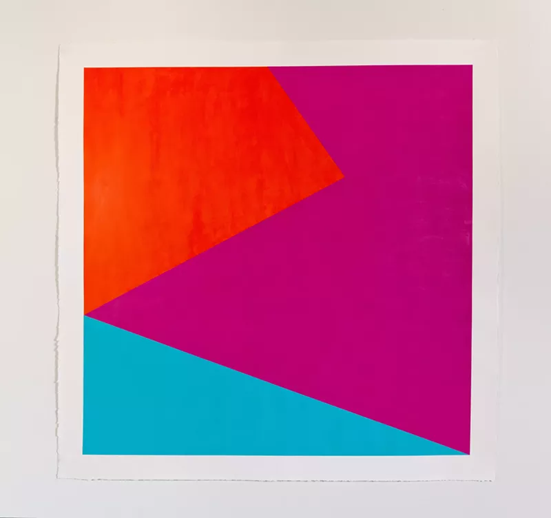 Image: Karen Rifas' 9023 (2017), acrylic on paper, 45 x 45 in.