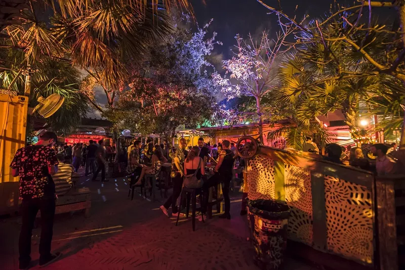Image: Courtyard space at Gramps bar in Miami