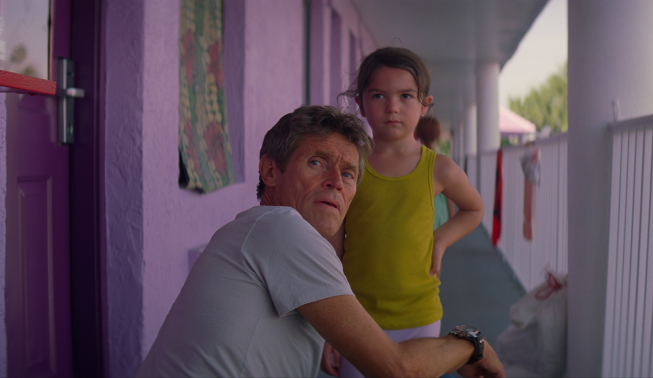 Willem Dafoe and Brooklynn Prince in The Florida Project.
