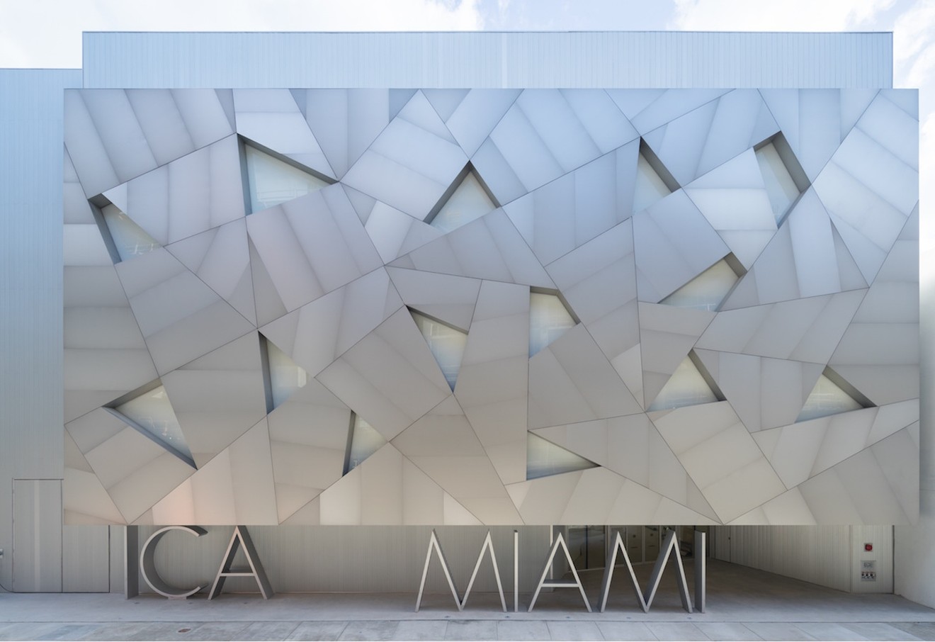 The façade of ICA Miami's permanent home in the Design District.