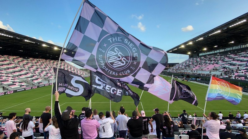 Members of the fan group the Siege attended an event for season ticketholders at Inter Miami CF Stadium March 11, 2020.