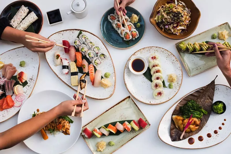 Image: Sushi feast at Katsuya.