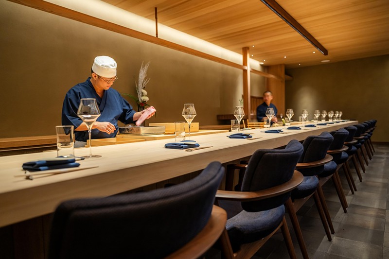 Chef Shingo Akikuni, a third-generation sushi chef originally from Osaka, Japan, is a master at his craft at his restaurant, Shingo, in Coral Gables.